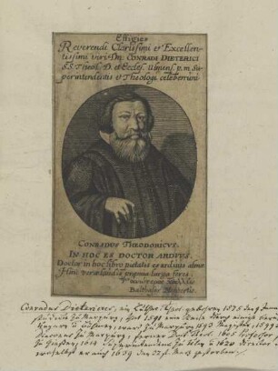 Bildnis des Conradus Theodericus
