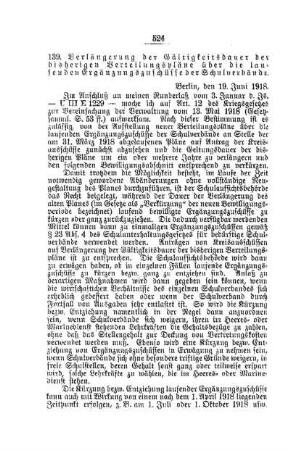 Verlängerung der Gültigkeitsdauer der bisherigen Verteilungspläne über die laufenden Ergänzungszuschüsse der Schulverbände : [G. Öffentliches Volksschulwesen]