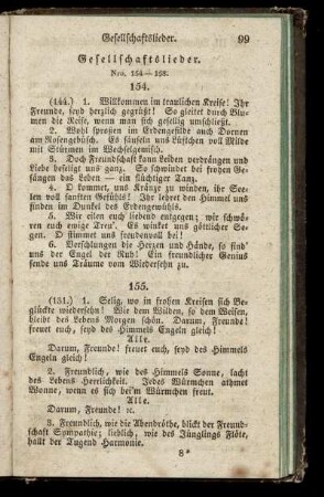 Gesellschaftslieder. Nro. 154-158