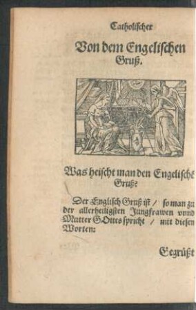 Von dem Engelischen Gruß.