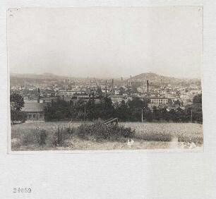 Die deutsch-böhmische Stadt Warnsdorf, die von deutschen Truppen besetzt war