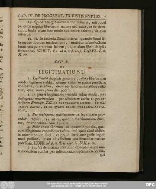 Cap. V. De Legitimatione.
