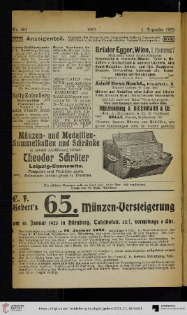 Am 16. Januar 1923 in Nürnberg (Katalog Nr. 65)