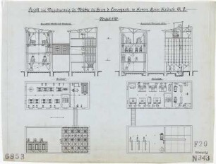 Technische Zeichnung : Projekt zur Vergrößerung der Mühle des Herrn E. Leszczynski, in Konin Gouvernement Kalisch, R. P.