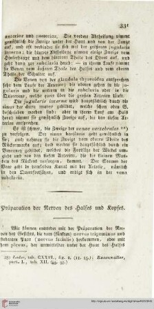 Präparation der Nerven des Halses und Kopfes