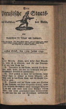 28stes Stück, den 13ten Julius 1799