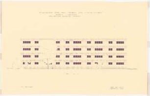 Gartenanlage Marktplatz, Erkrath: Bauvorlage für den Neubau des Loggienhauses in Erkrath, Ansicht 1:100