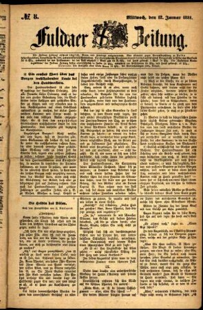 Ausgabe vom Mittwoch, den 12. Januar 1881.