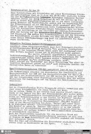 Umweltschutzvereinbarung DDR - BRD paraphiert