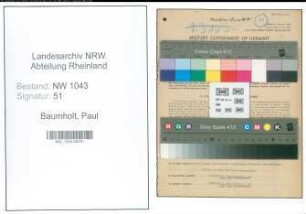 Entnazifizierung Paul Baumholt , geb. 24.03.1908 (Bauunternehmer)