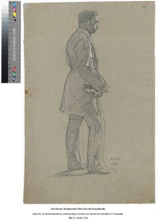 Studie (Beschriftung rückseitig: Richard Wagner Bild)