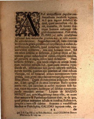 Facultatis Medicae In Academia Lipsiensi Pro-Cancellarius D. Jo. Zacharias Platner ... D. X. Sept. Anno MDCCXXXIV. Panegyrin Medicam Indicit, Et De Magno Hundt Tabularum Anatomicarum ... Disserit
