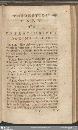 Cap. V. De Operationibus Docimasticis