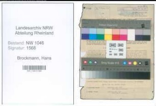 Entnazifizierung Hans Brockmann , geb. 05.02.1904 (Tierarzt)