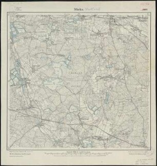 Meßtischblatt 2692 : Mücka, 1919 : Mücka. - Aufn. 1887, Nachtr. 1919. - 1:25000. - [Berlin]: Reichsamt für Landesaufnahme, 1919. - 1 Kt.