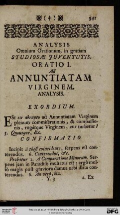 Analysis Omnium Orationum, in gratiam studiosae Juventutis.