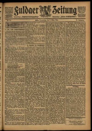 Zweite Ausgabe vom Donnerstag, den 03. März 1904.