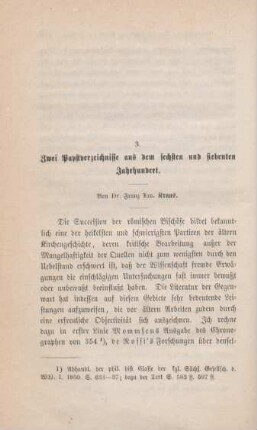 278-287 Zwei Papstverzeichnisse aus dem sechsten und siebenten Jahrhundert