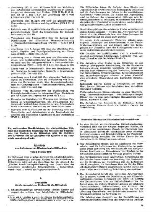 Richtlinie zur Aufnahme von Kindern in die Hilfsschule : vom 2. Februar 1973
