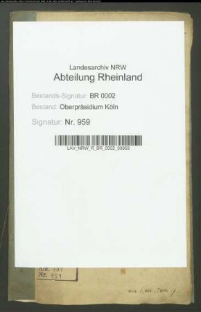 Anlegung eines Blitzableiters auf dem Abteigebäude zu Siegburg