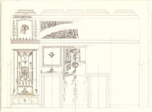 Gärtner, Friedrich von; Athen (Griechenland); Königliche Residenz (Athener Schloss) - Wanddekoration (Teilansicht)