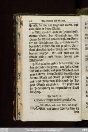 1. Gottes Wesen und Eigenschaften.