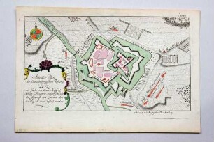 Karte der Festung Peitz