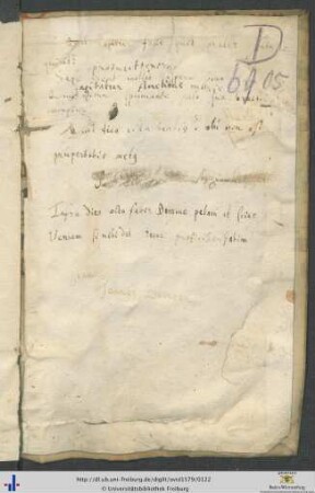 Handschriftliche Bemerkungen zur Lebensführung