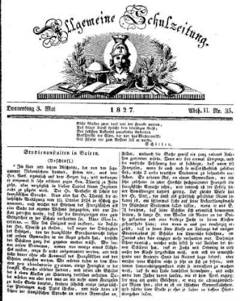 Studienanstalten in Baiern : (Beschluss.)