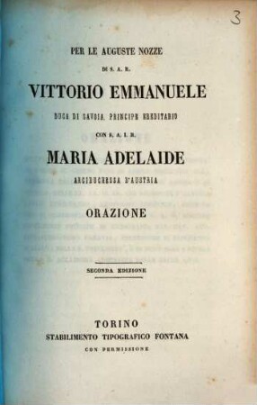 Orazione pel riaprimento degli studi nella Regia Università di Torino l'anno MDCCCXLI