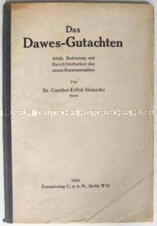 Bürgerliche Streitschrift über den Dawes-Plan