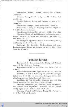 Juristische Facultät.