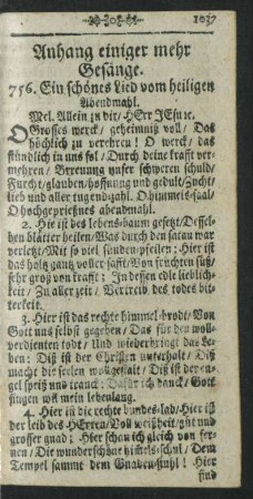 Anhang einiger mehr Gesänge.