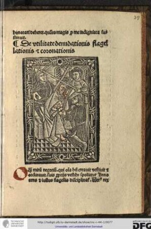 De utilitate denudationis, flagellationis et coronationis.