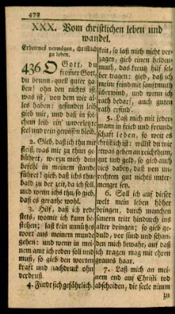 XXX. Vom christlichen leben und wandel