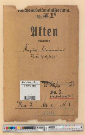 Kapital-Kleinrentner, Grundsätzliches: Bd. 3