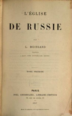 L' église de Russie, 1