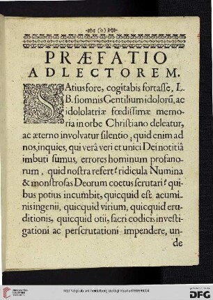 Praefatio ad lectorem