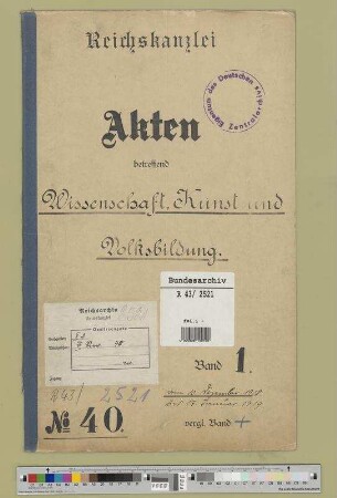 Wissenschaft, Kunst und Volksbildung
