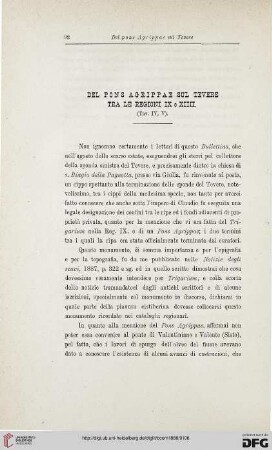 16: Del pons Agrippae sul Tevere