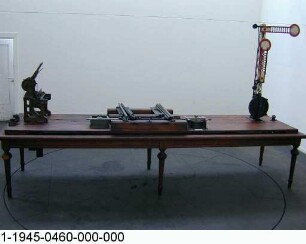 Weichen- und Signalstellwerk mit Weichenverriegelung, Funktionsmodell 1:2,5 und 1:1