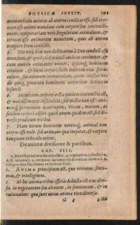 De animae divisione & partibus. Cap. XLII.