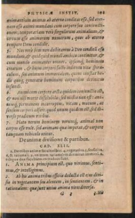 De animae divisione & partibus. Cap. XLII.