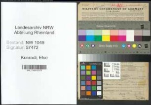 Entnazifizierung Else Konradi , geb. 25.04.1921 ()
