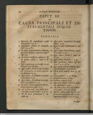 Caput III. De causa Principali & Instrumentali Inquisitionis.