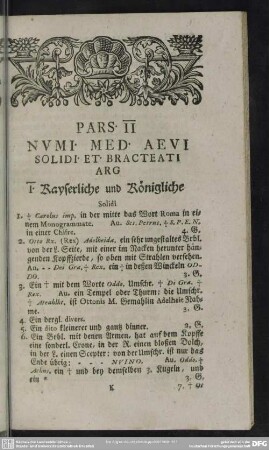 Pars II Numi Med Aevi Solidi Et Bracteati Arg