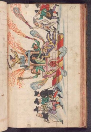 Hölle: Turm, von Menschen gezogen, 1418