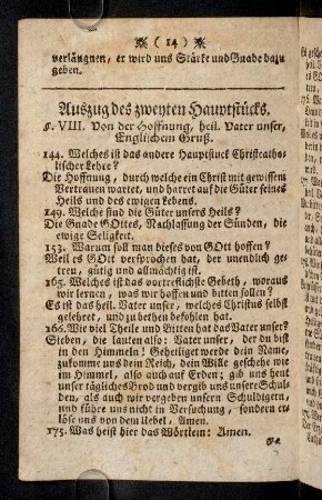 14-16, Auszug des zweyten Hauptstuecks (§ VIII)