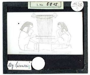 Aegyptisch. Webstuhl