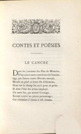 Contes et Poésies